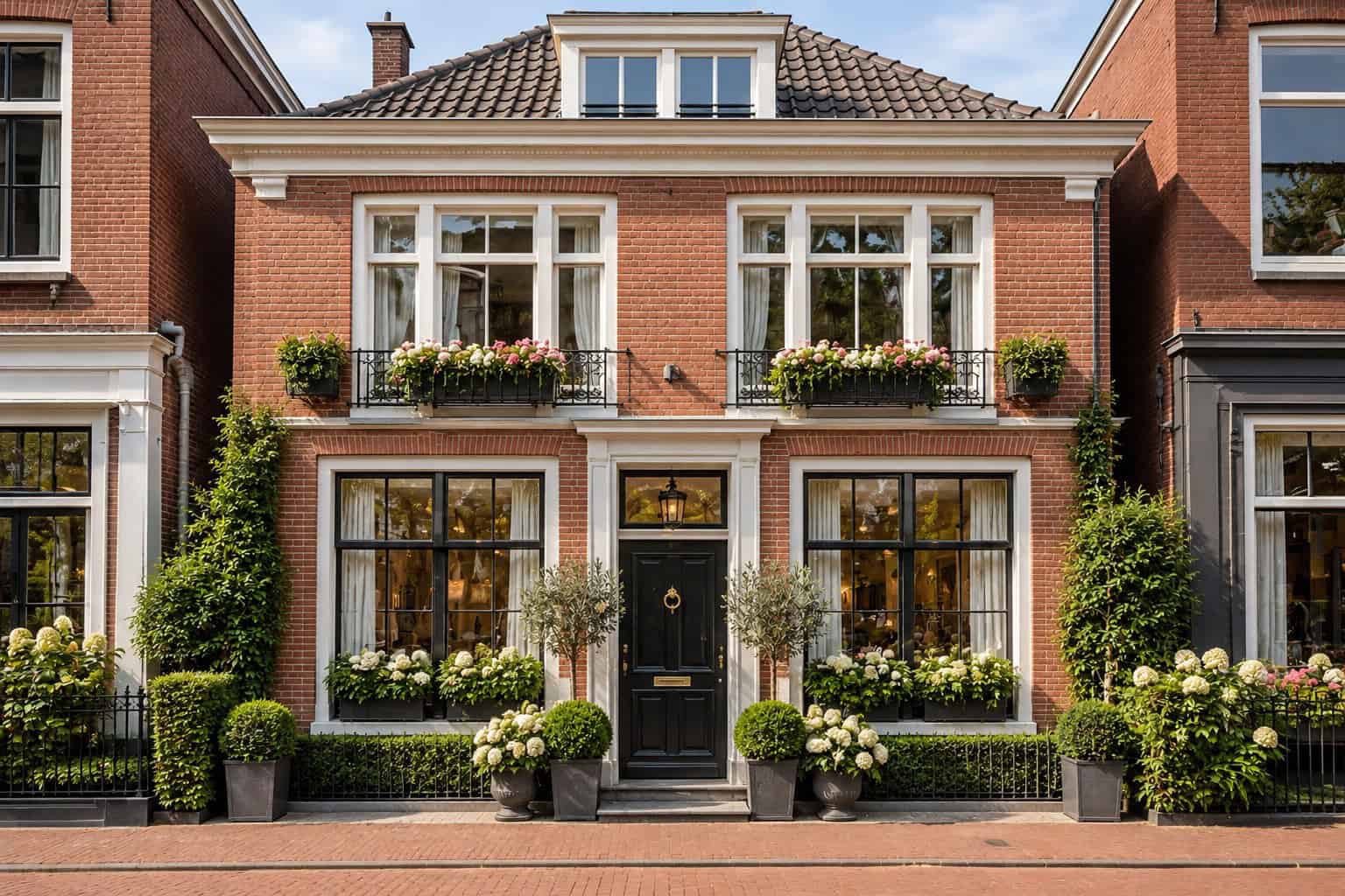 Statig Nederlands woonhuis met karakteristieke bakstenen gevel – huis snel verkopen zonder makelaar aan Leco Vastgoed.